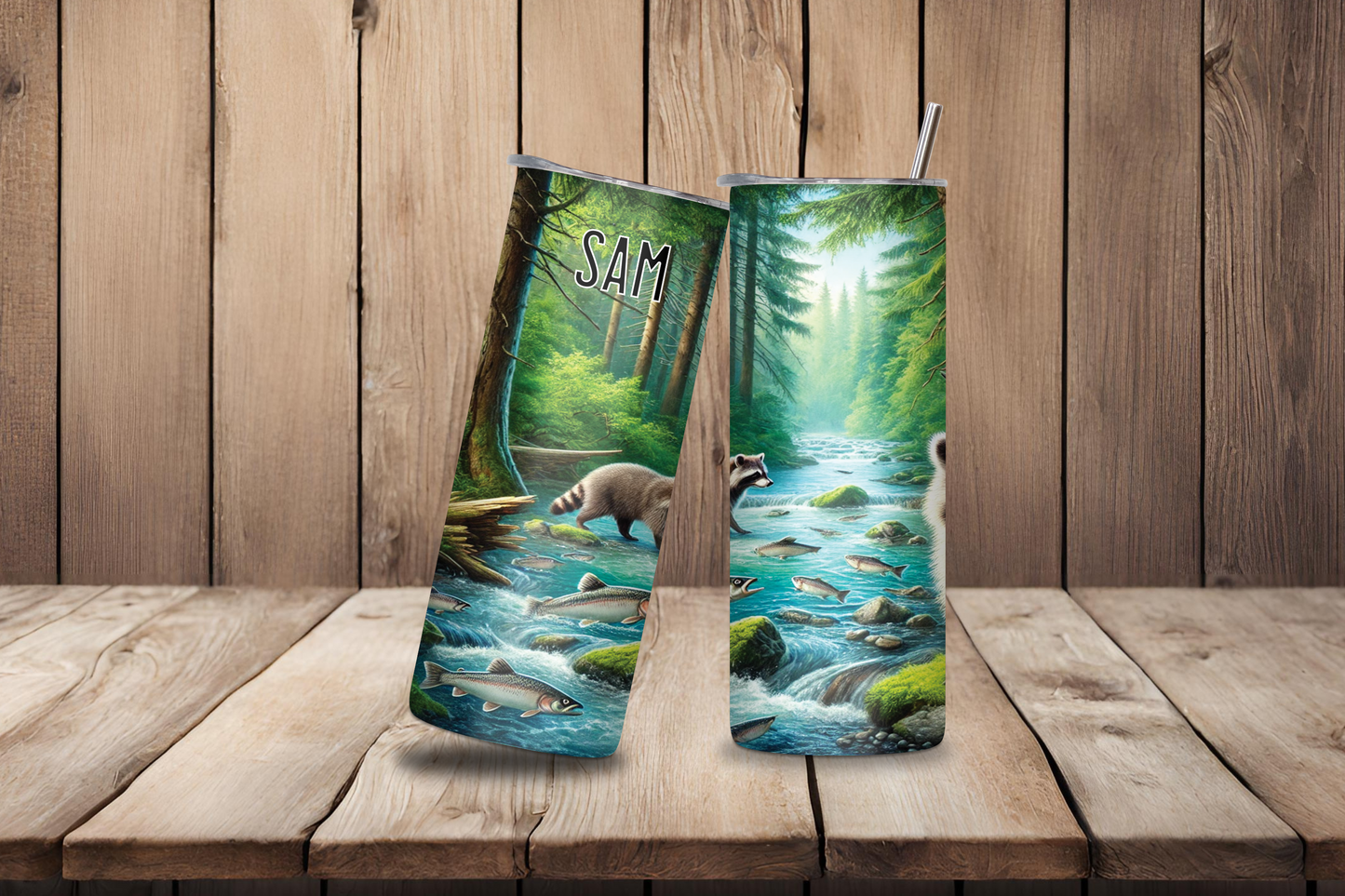 Personalized Woodland Raccoon Tumbler, Forest Bandit Travel Mug, Shadow Forager Cup, Trash Monster Insulated Tumbler 20OZ 30OZ