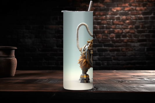 Futuristic Highland Cow Tumbler, Robot Cow Travel Cup, Gift for Him, 20OZ Tumbler, 22OZ Tumbler, 30OZ Tumbler