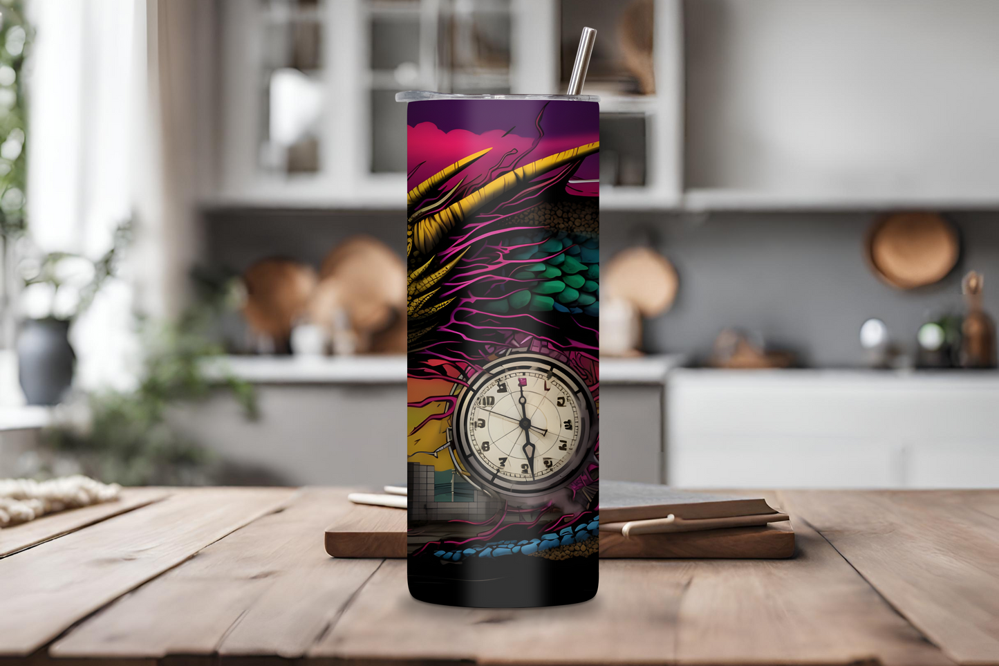 Time Guardian Dragon Tumbler, Grains of Time Dragon, Fantasy Gift, 20OZ Tumbler, 22OZ Tumbler, 30OZ Tumbler
