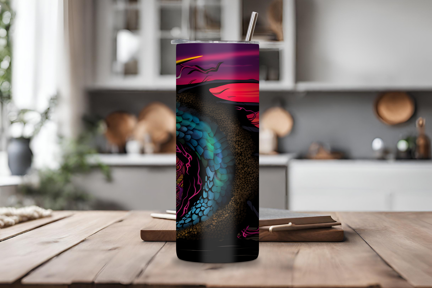Time Guardian Dragon Tumbler, Grains of Time Dragon, Fantasy Gift, 20OZ Tumbler, 22OZ Tumbler, 30OZ Tumbler
