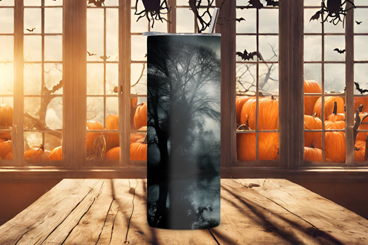Gothic Cathedral at Dusk Halloween Tumbler, Haunted Castle Coffee Cup, Haunted Halloween Manor, 20OZ Tumbler, 22 OZ Tumbler. 30OZ Tumbler