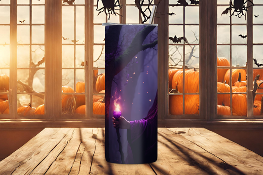 Mystic Sorceress Tumbler, Dark Power Witch of the Night, Halloween Gift Mug, 20OZ Tumbler, 22OZ Tumbler, 30OZ Tumbler