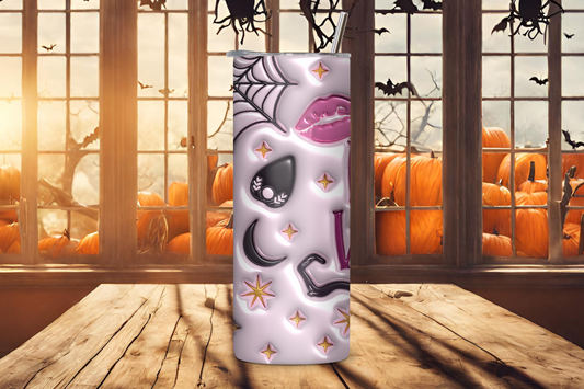 Basic Witch Halloween Tumbler, Pink Witch Cup, Spooky Season Halloween Cup, Gift for Her, 20OZ Tumbler, 22OZ Tumbler, 30OZ Tumbler