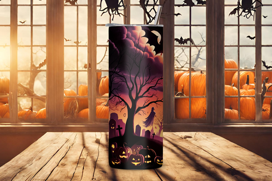 Twilight Shadows Tumbler, Creepy Halloween Night Mug, Graveyard Cup, Gift for Her, 20OZ Tumbler, 22OZ Tumbler, 30OZ Tumbler