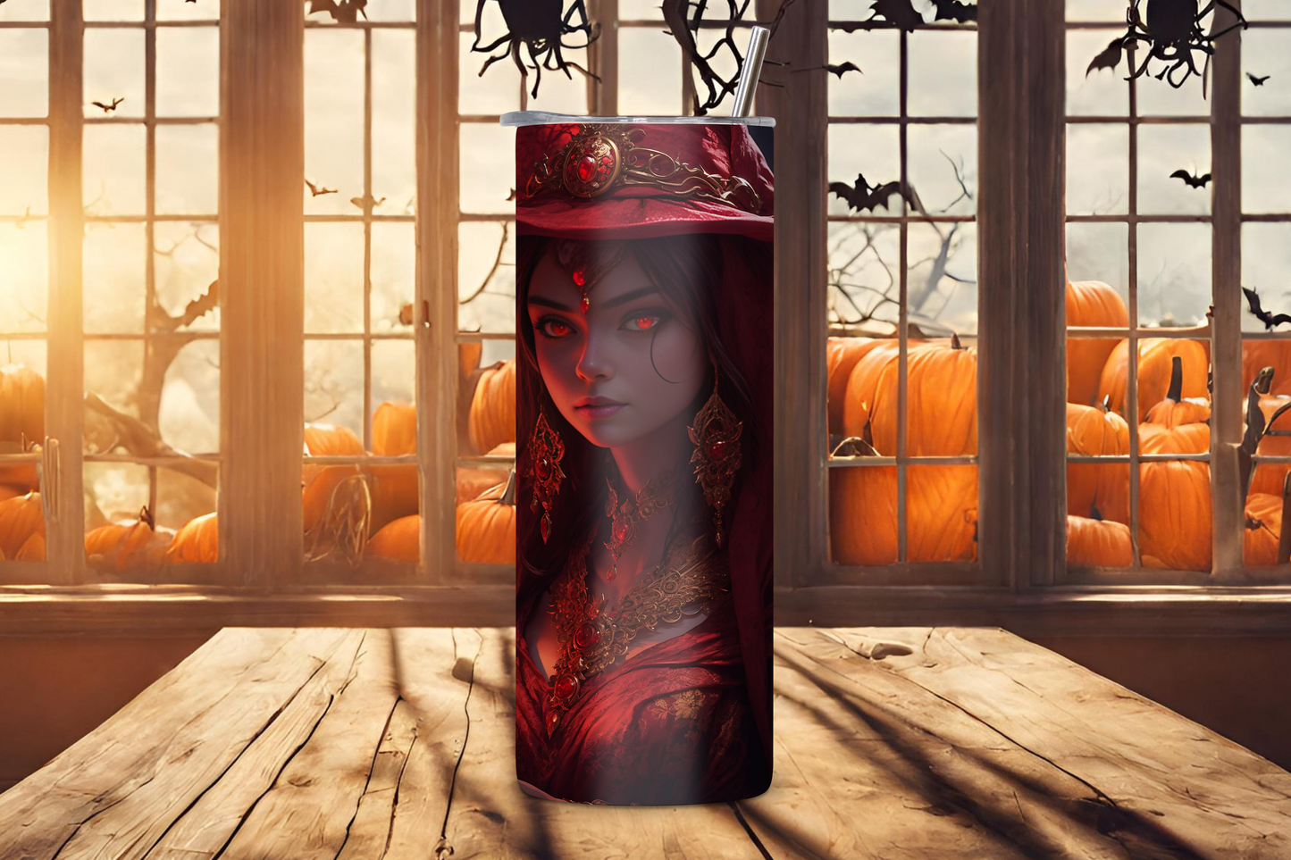 Mystic Enchantress Halloween Tumbler, Witch Tumbler, Sorceress Coffee Cup, Halloween Gift, 20OZ Tumbler, 22OZ Tumbler, 30OZ Tumbler