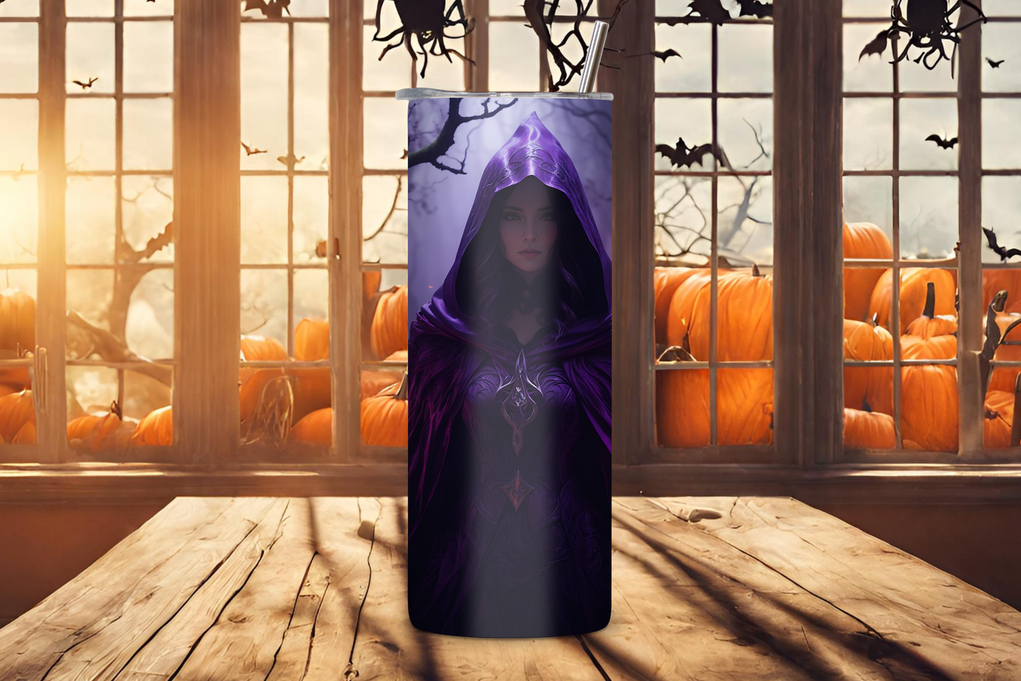 Mystic Sorceress Tumbler, Dark Power Witch of the Night, Halloween Gift Mug, 20OZ Tumbler, 22OZ Tumbler, 30OZ Tumbler