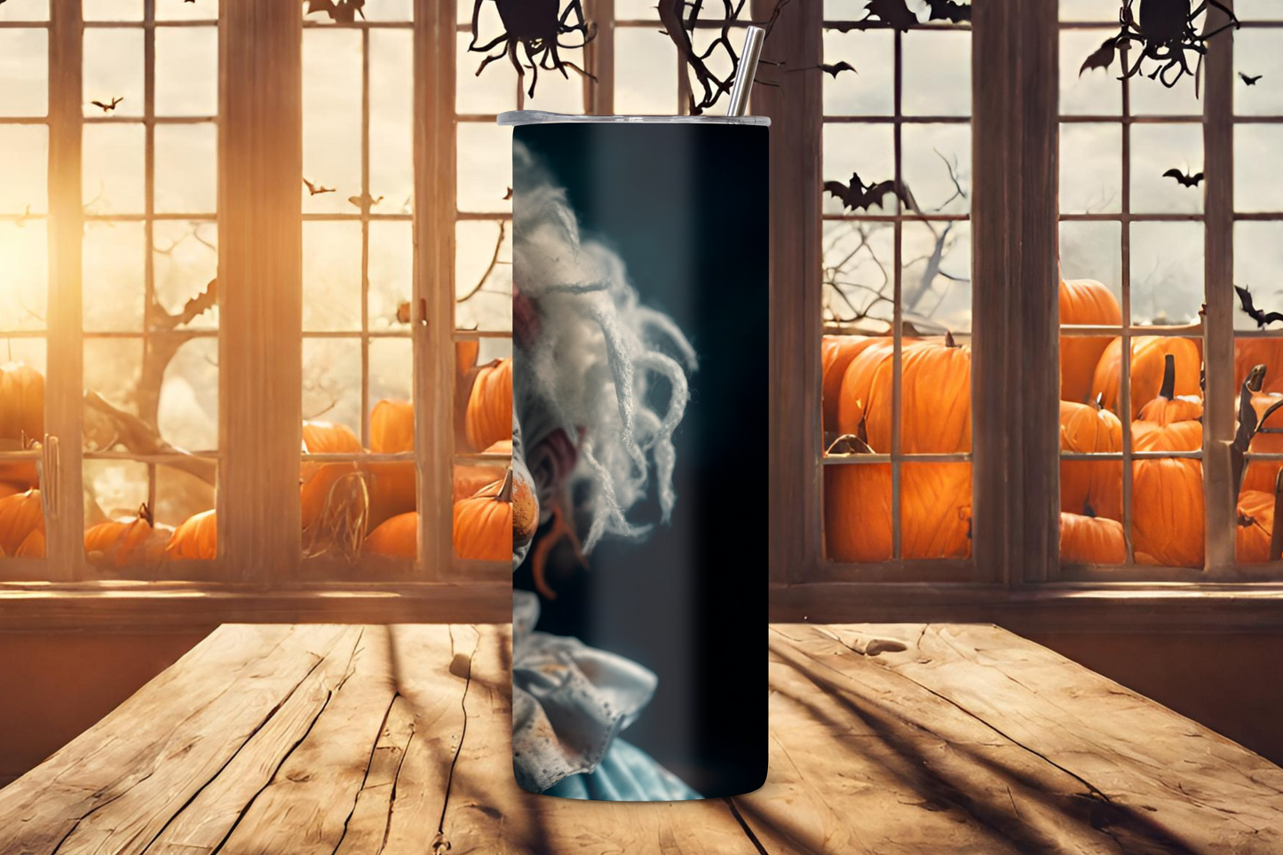 Nightmare Jester Tumbler, Creepy Scary Clown Tumbler, Halloween Travel Mug, 20OZ Tumbler, 22OZ Tumbler, 30OZ Tumbler