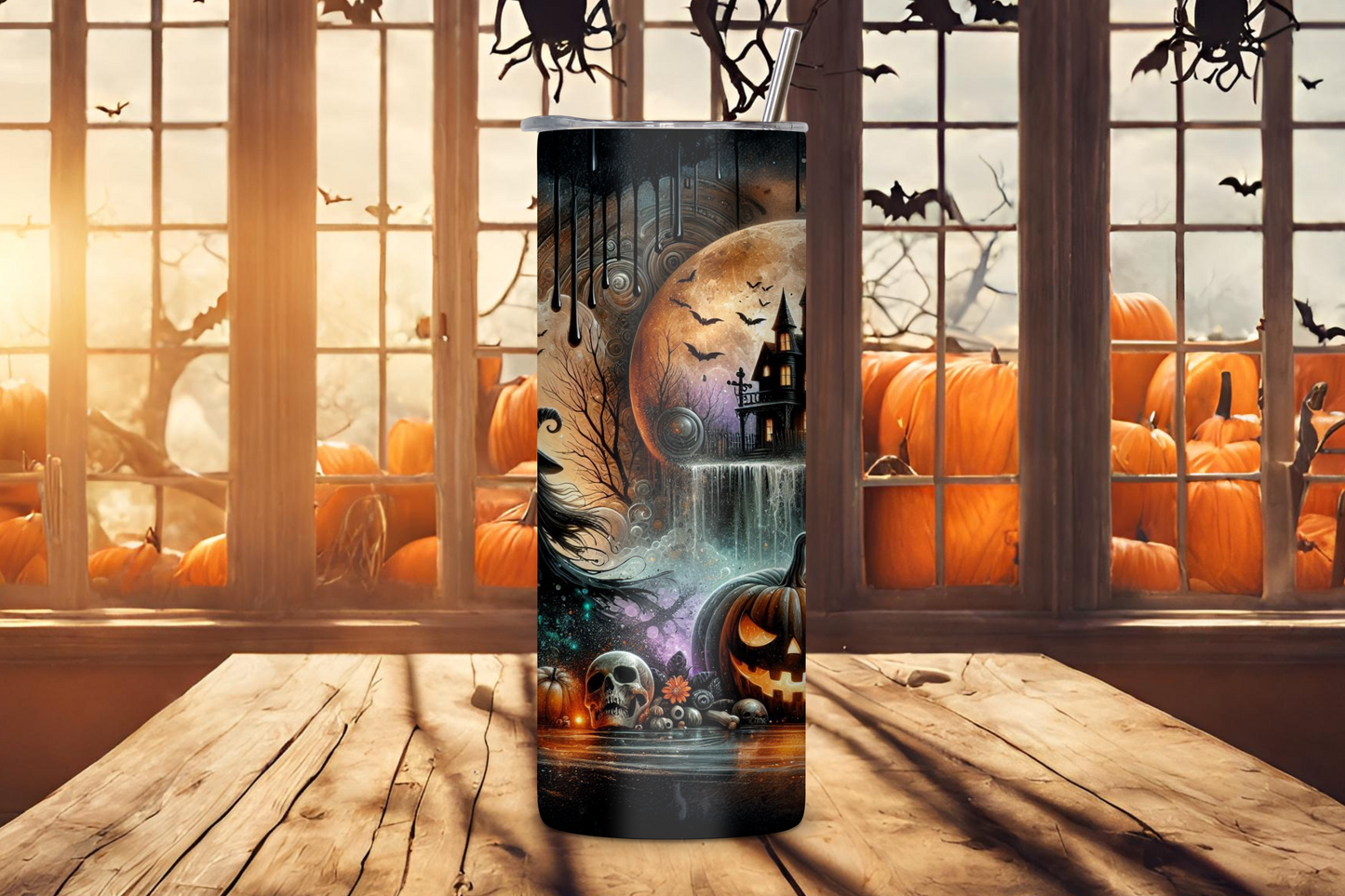 Enchanted Eve Tumbler, Halloween Night Tumbler, Witches Abode Magical Night, 20OZ Tumbler, 22 OZ Tumbler, 30OZ Tumbler