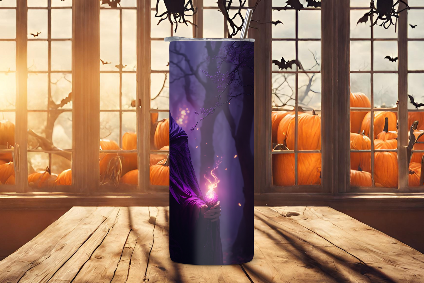 Mystic Sorceress Tumbler, Dark Power Witch of the Night, Halloween Gift Mug, 20OZ Tumbler, 22OZ Tumbler, 30OZ Tumbler