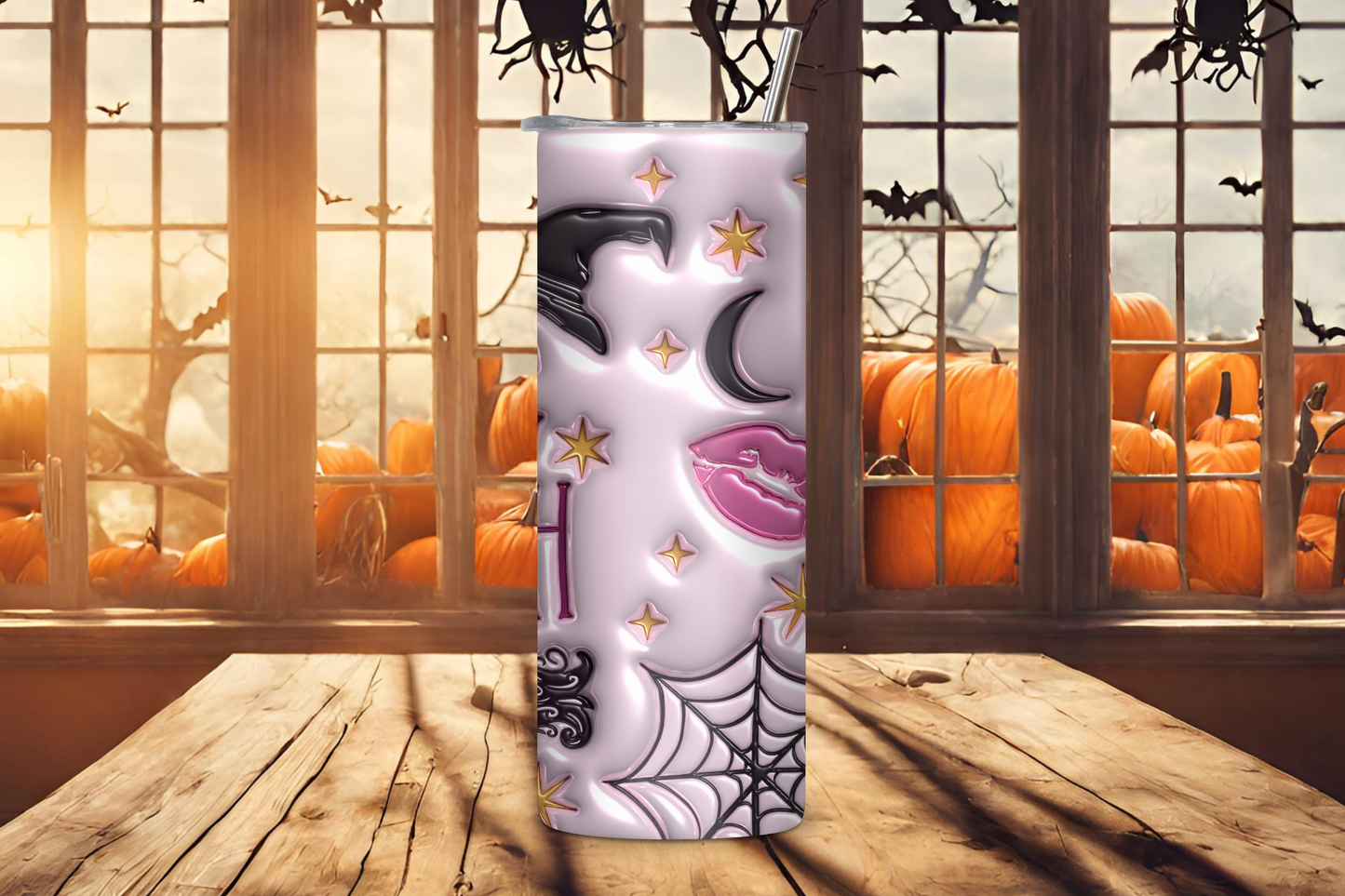 Basic Witch Halloween Tumbler, Pink Witch Cup, Spooky Season Halloween Cup, Gift for Her, 20OZ Tumbler, 22OZ Tumbler, 30OZ Tumbler