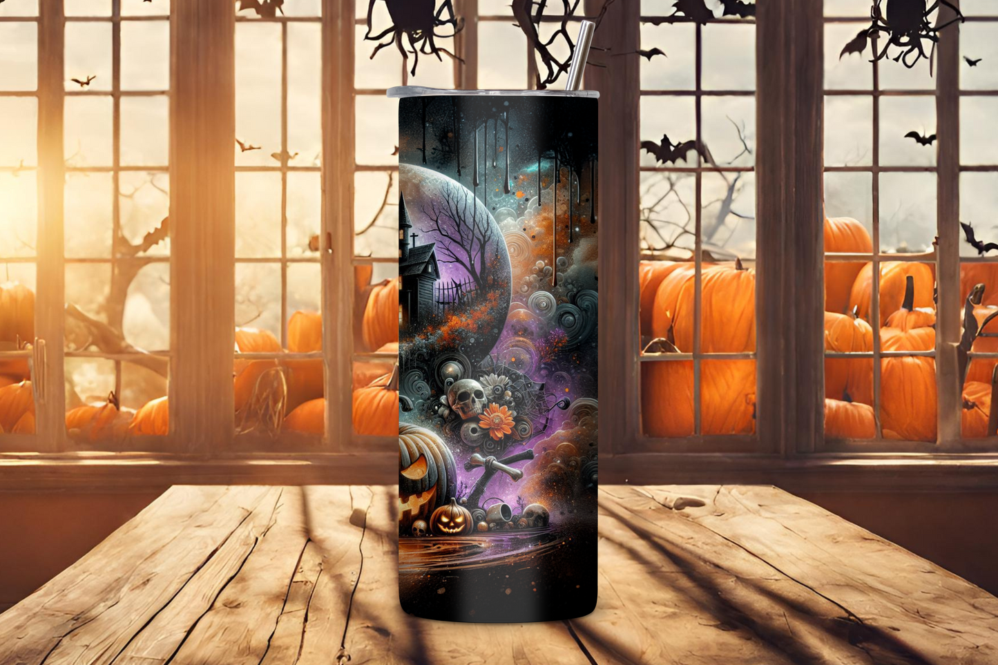 Enchanted Eve Tumbler, Halloween Night Tumbler, Witches Abode Magical Night, 20OZ Tumbler, 22 OZ Tumbler, 30OZ Tumbler