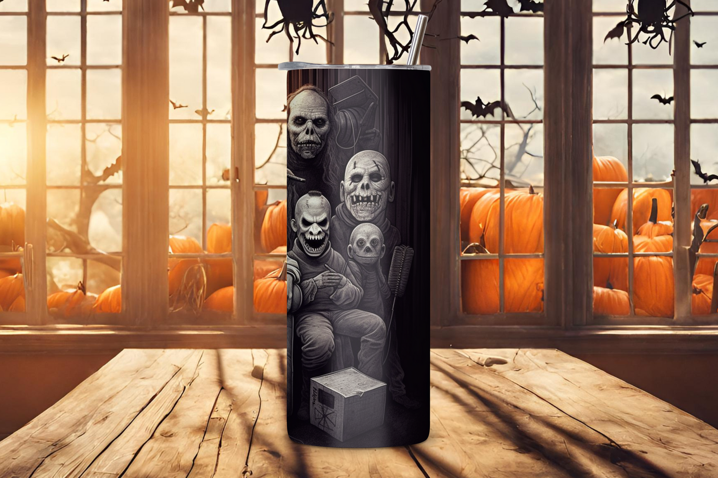 Gallery of Ghouls Tumbler., Horror Lover Gift, Halloween Night Scares Mug, 20OZ Tumbler, 22OZ Tumbler, 30OZ Tumbler