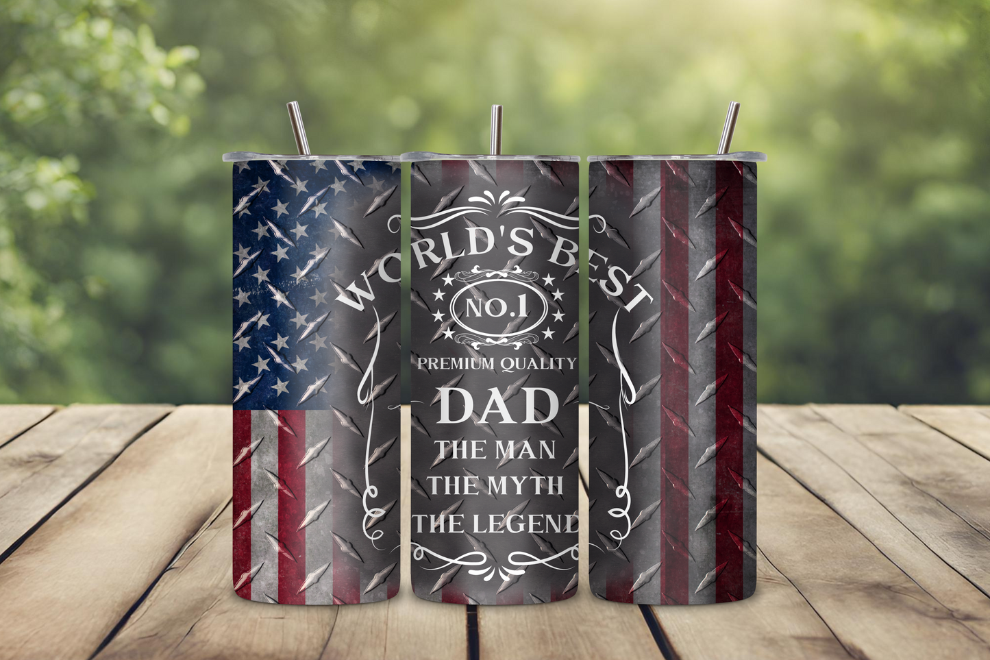 Premium Quality Dad Gift Tumbler, Father's Day Coffer Mug, Patriotic Papa Travel Cup, 20OZ Tumbler, 22OZ Tumbler, 30 OZ Tumbler