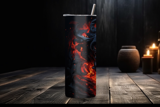 Goth Style Tumbler, Red Eye Skull Tumbler, Goth Travel Mug, Skull Coffee Cup, 20OZ Tumbler, 22OZ Tumbler, 30OZ Tumbler