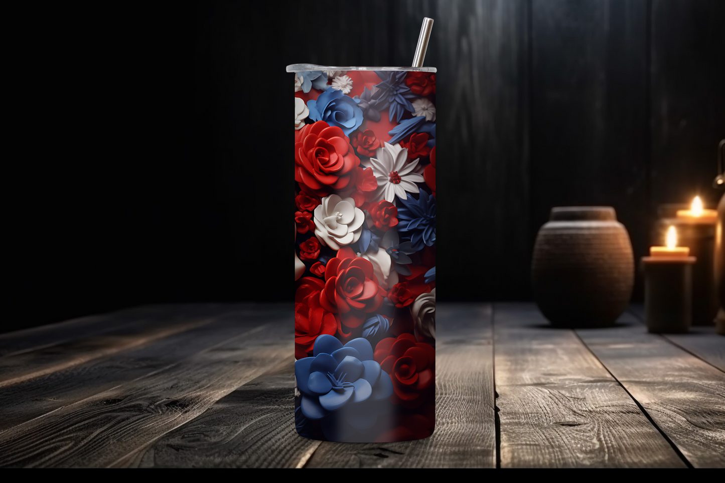 Patriotic Skull Tumbler, 4Th of July Skull Tumbler, Independence Day Travel Mug, 20OZ Tumbler, 22OZ Tumbler, 30OZ Tumbler
