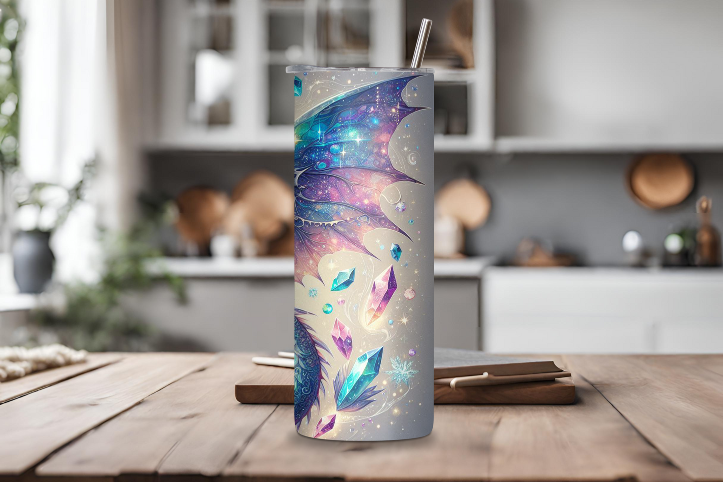 Cosmic Dragon Tumbler, Mystic Dragon Coffee Cup, Fantasy Travel Mug, 20OZ Tumbler, 22OZ Tumbler, 30OZ Tumbler