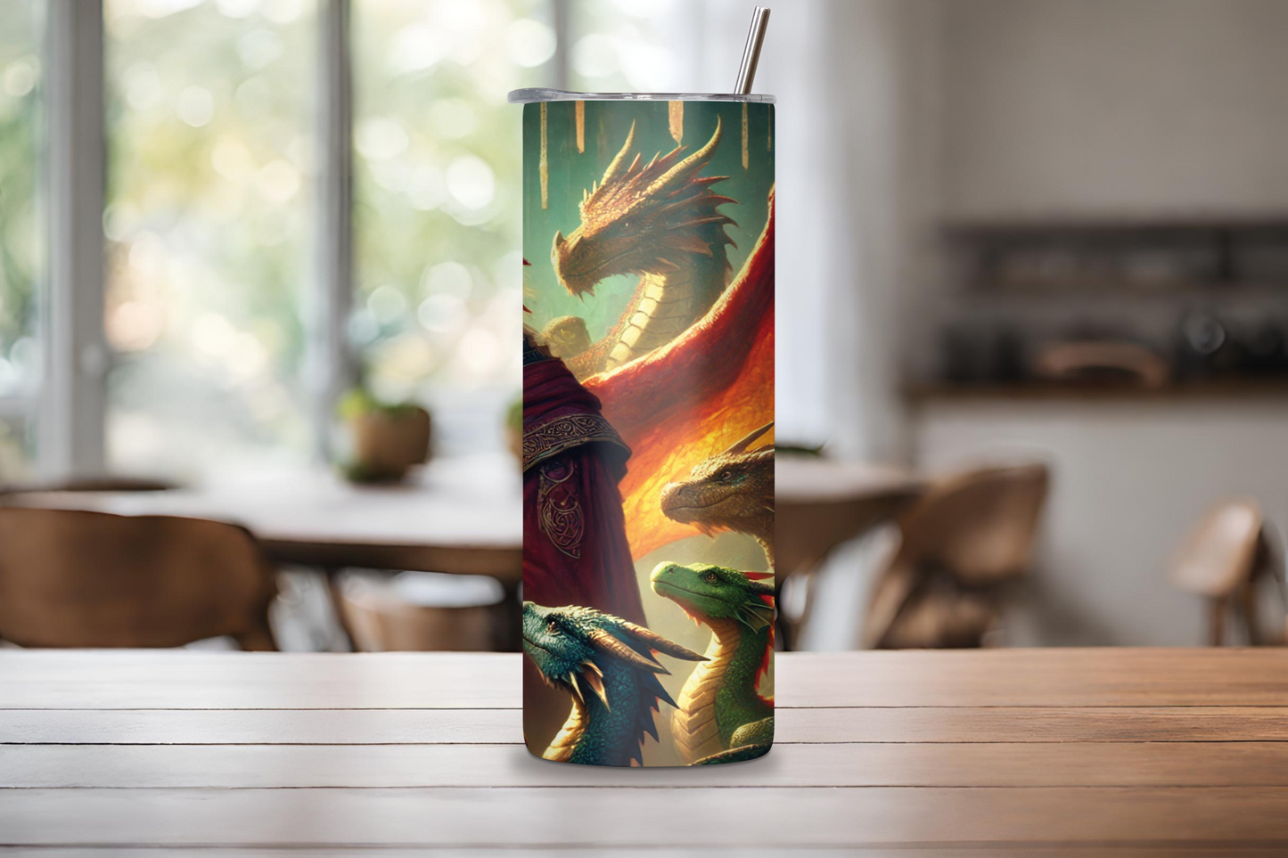 The Dragon Sage Tumbler, Wise Dragon Insulated Tumbler, The Ancient One Coffee Mug, Gift Cup for Dad Grandfather Papaw 20OZ 30OZ