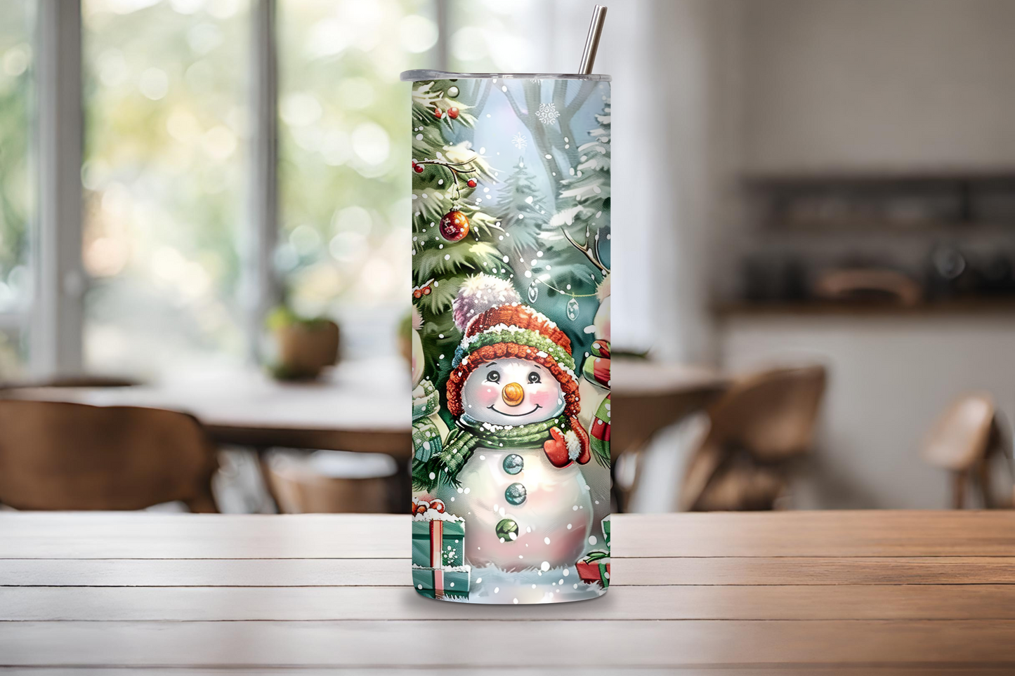 Snowman Holiday Tumbler, Snowman Christmas Tumbler, Winter Season Travel Mug, 20OZ Tumbler, 22OZ Tumbler, 30OZ Tumbler