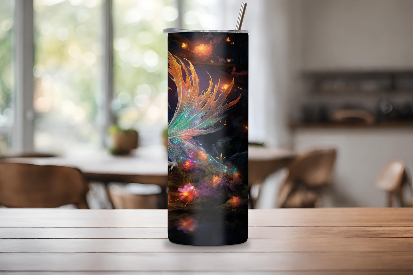Whimsical Forest Dragon Personalized Tumbler, Custom Dragon Tumbler, 20OZ Tumbler, 22OZ Tumbler, 30OZ Tumbler