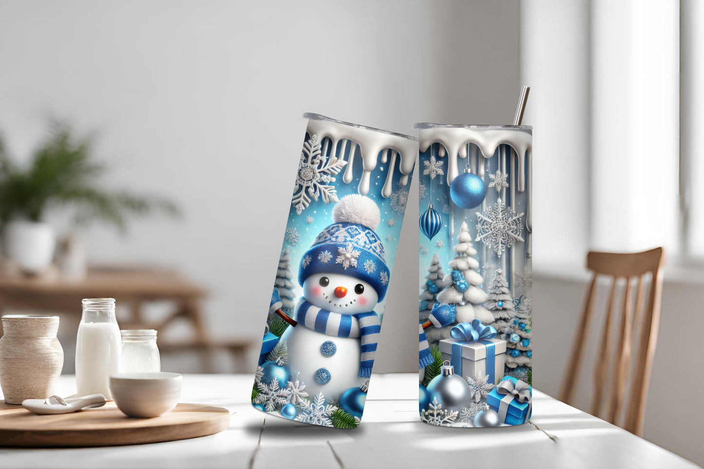 Drip Snowman Holiday Tumbler, Christmas Snowman Tumbler, Festival Cute Snowman Tumbler, 20OZ Tumbler, 22OZ Tumbler, 30 Tumbler