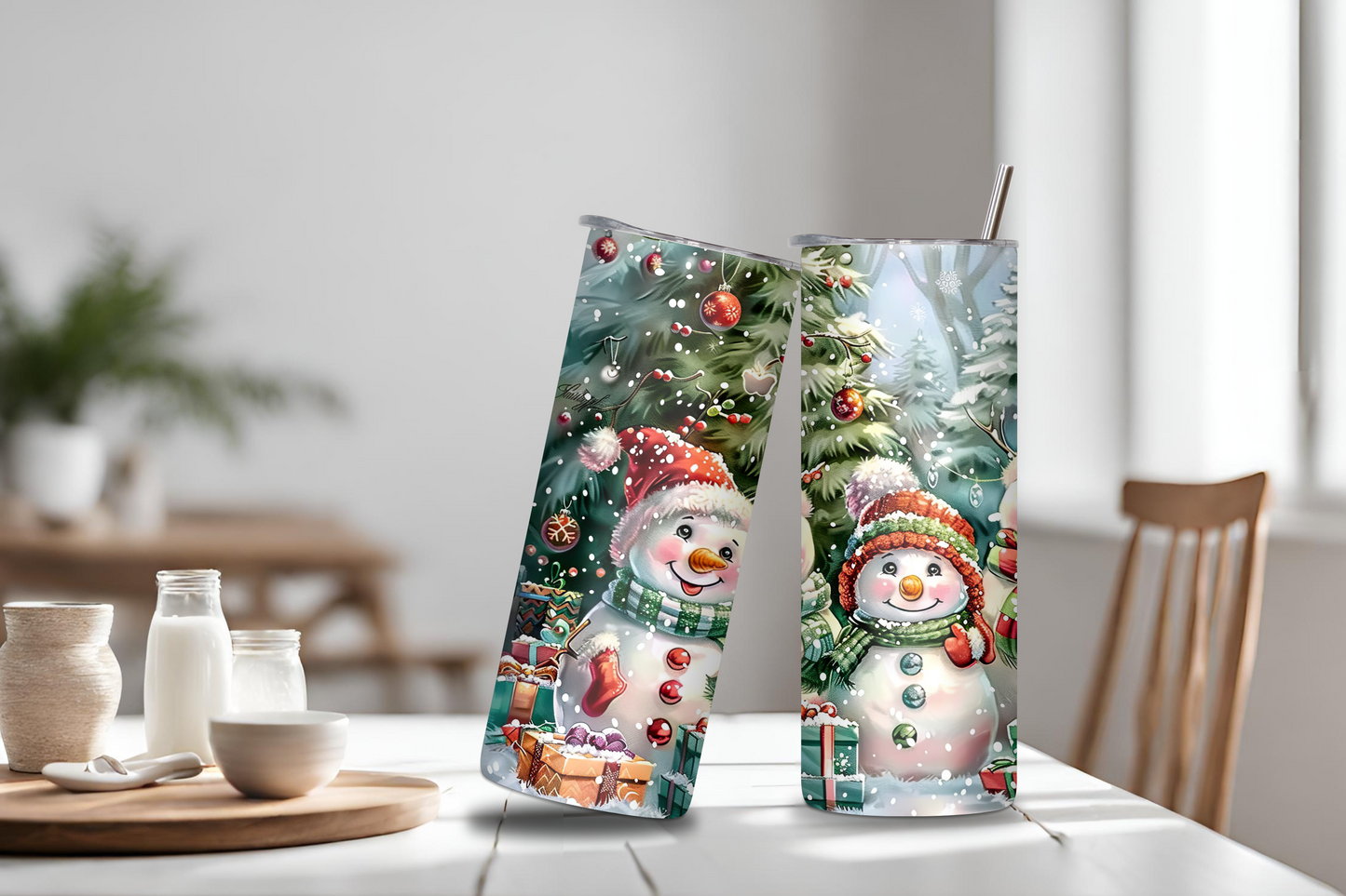 Snowman Holiday Tumbler, Snowman Christmas Tumbler, Winter Season Travel Mug, 20OZ Tumbler, 22OZ Tumbler, 30OZ Tumbler
