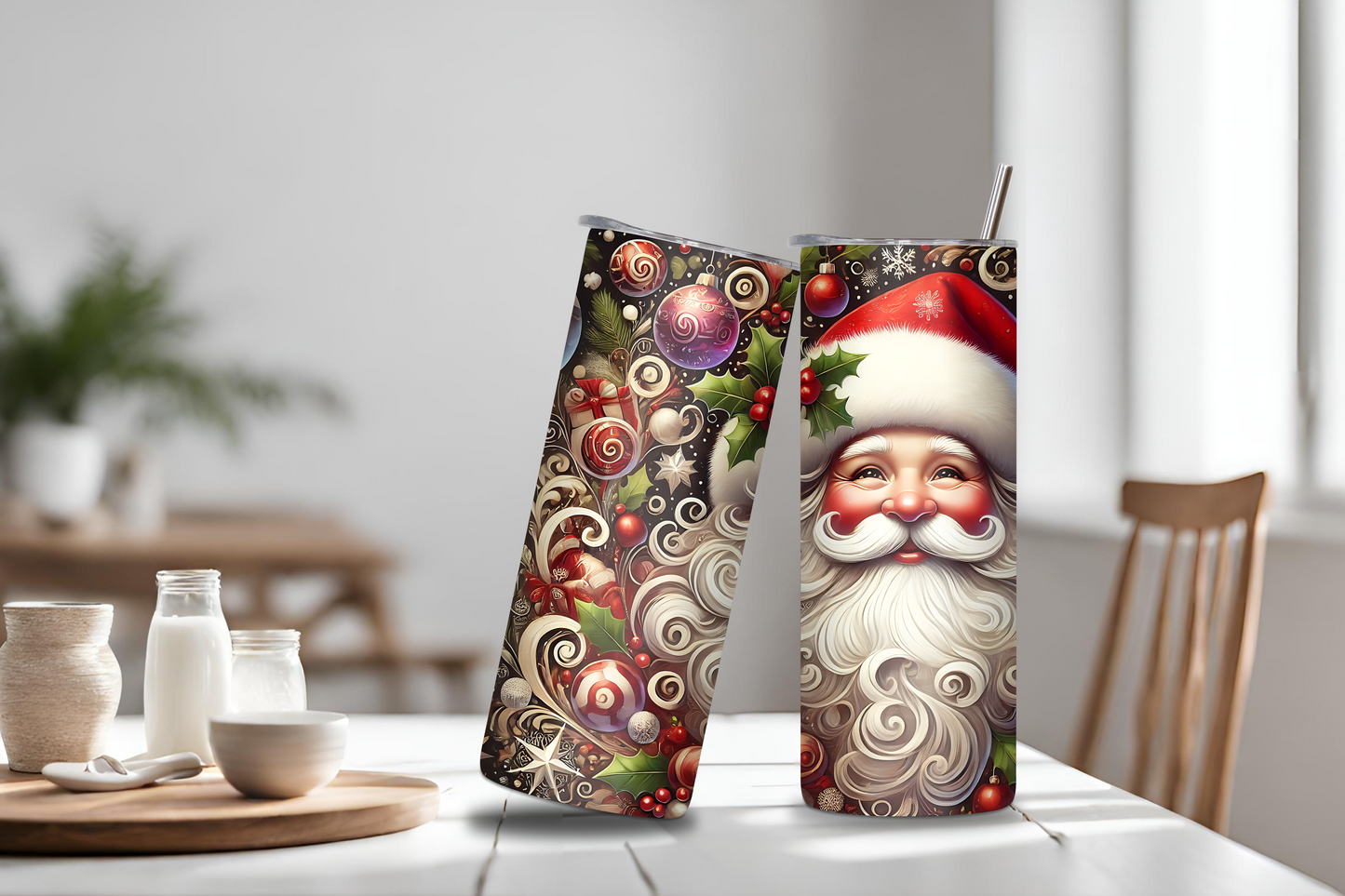 Retro Santa Claus Tumbler, Christmas Gift, Santa Ride, 20OZ Tumbler, 22OZ Tumbler, 30OZ Tumbler