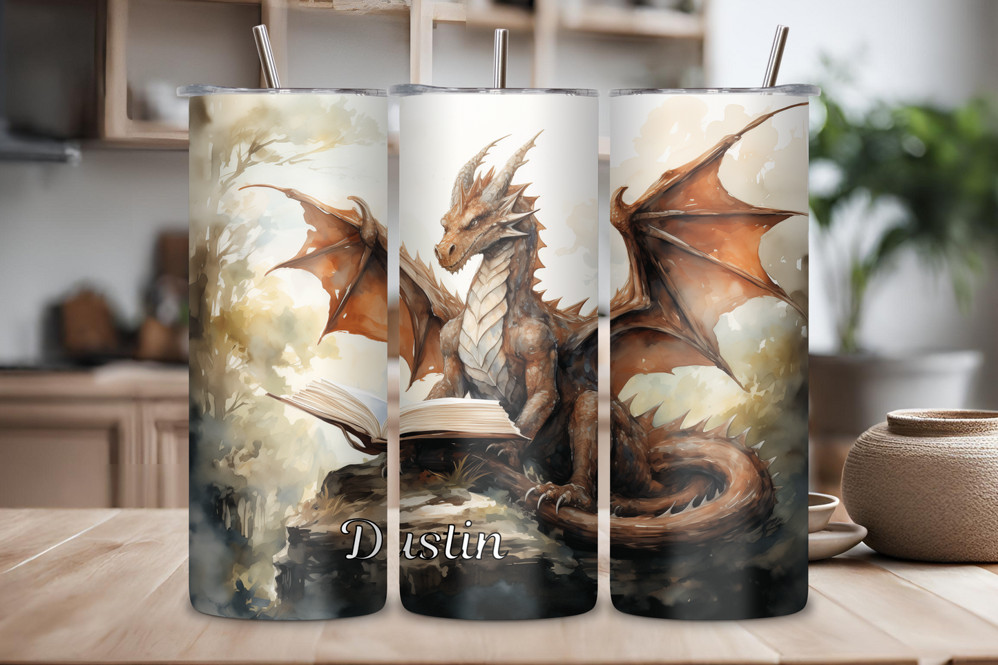 Customizable Dragon Lore Tumbler, Custom Book Dragon Tumbler, Fantasy Lover Gift, 20OZ Tumbler, 22OZ Tumbler, 30OZ Tumbler