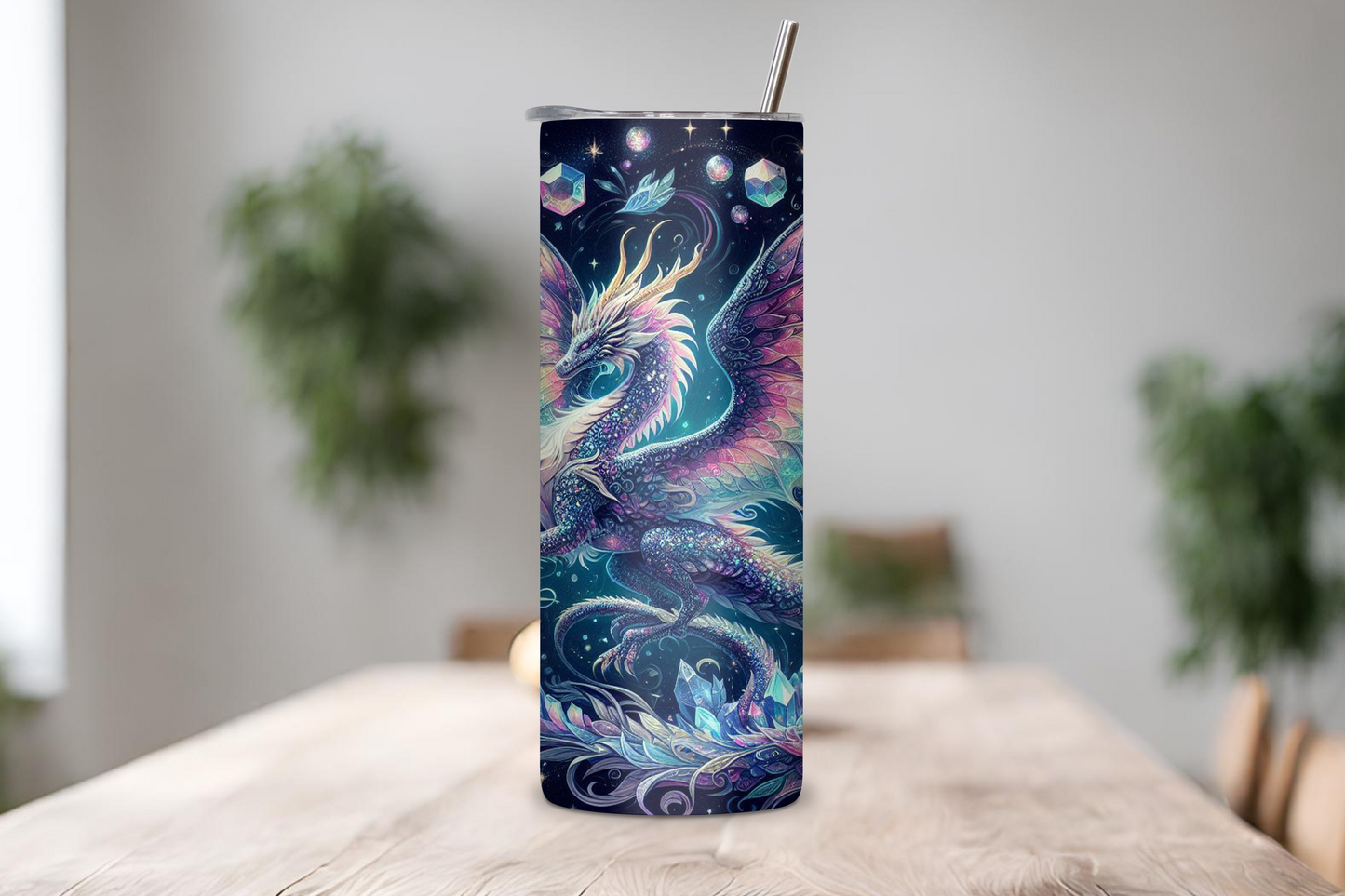 Celestial Dragon Tumbler, Mystic Dragon Coffee Cup, Fantasy Travel Mug, 20OZ Tumbler, 22OZ Tumbler, 30OZ Tumbler