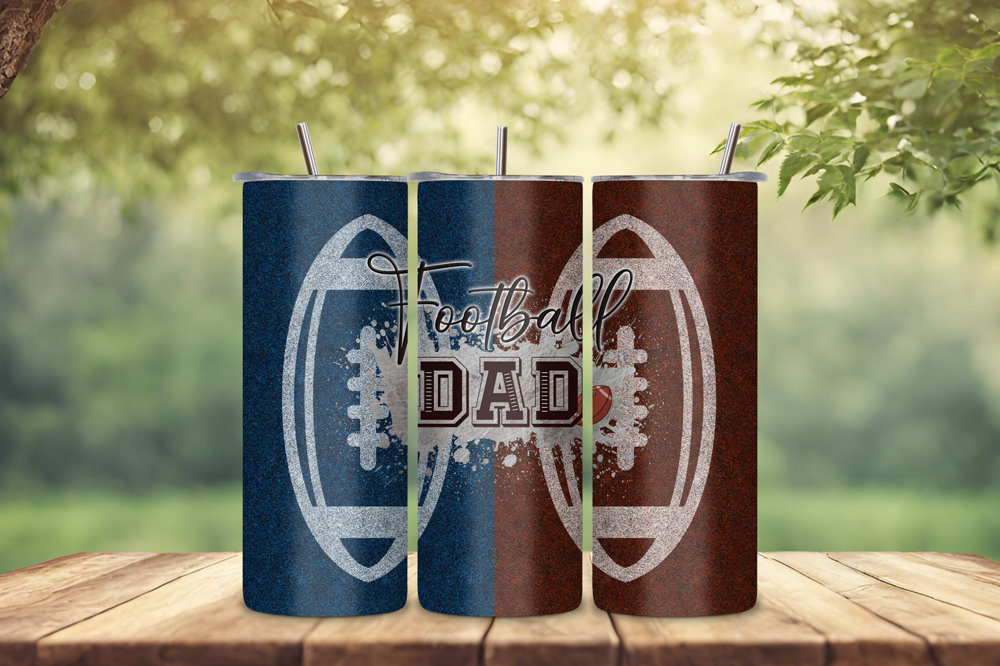 Football Dad Tumbler, Father's Day Gift Mug, Sports Fan Travel Cup, Dad's Football Coffee Mug, 20OZ Tumbler, 22OZ Tumbler, 30OZ Tumbler
