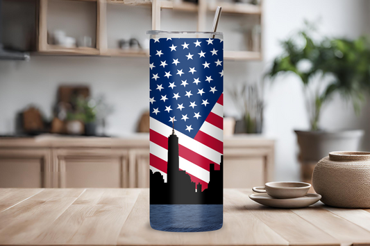 Statue of Liberty Tumbler, 4th of July Tumbler, Flag and Freedom Coffee Cup, Travel Mug, 20OZ Tumbler, 22OZ Tumbler. 30OZ Tumbler