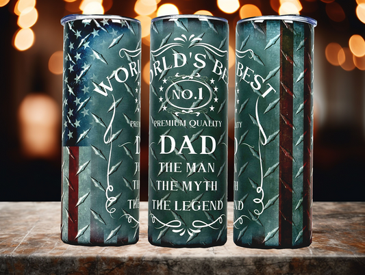 Premium Quality Dad Gift Tumbler, Father's Day Coffer Mug, Patriotic Papa Travel Cup, 20OZ Tumbler, 22OZ Tumbler, 30 OZ Tumbler