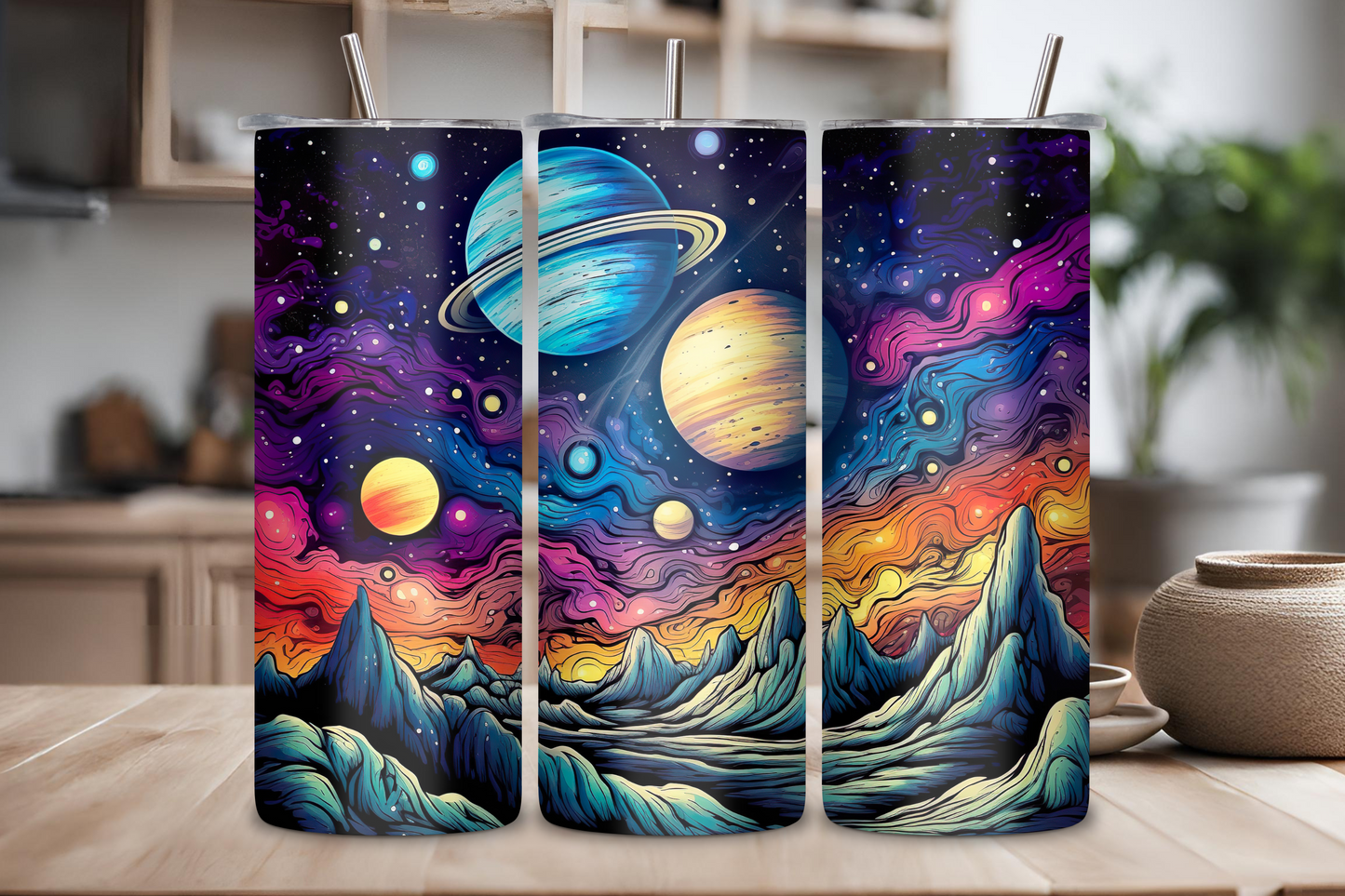 Retro Space Tumbler Gift, Deep Space Travel Mug, Galaxy Celestial Gifts, Nebula Gift, Vintage Looking Coffee Cup, Gift For Him, Gift for Her
