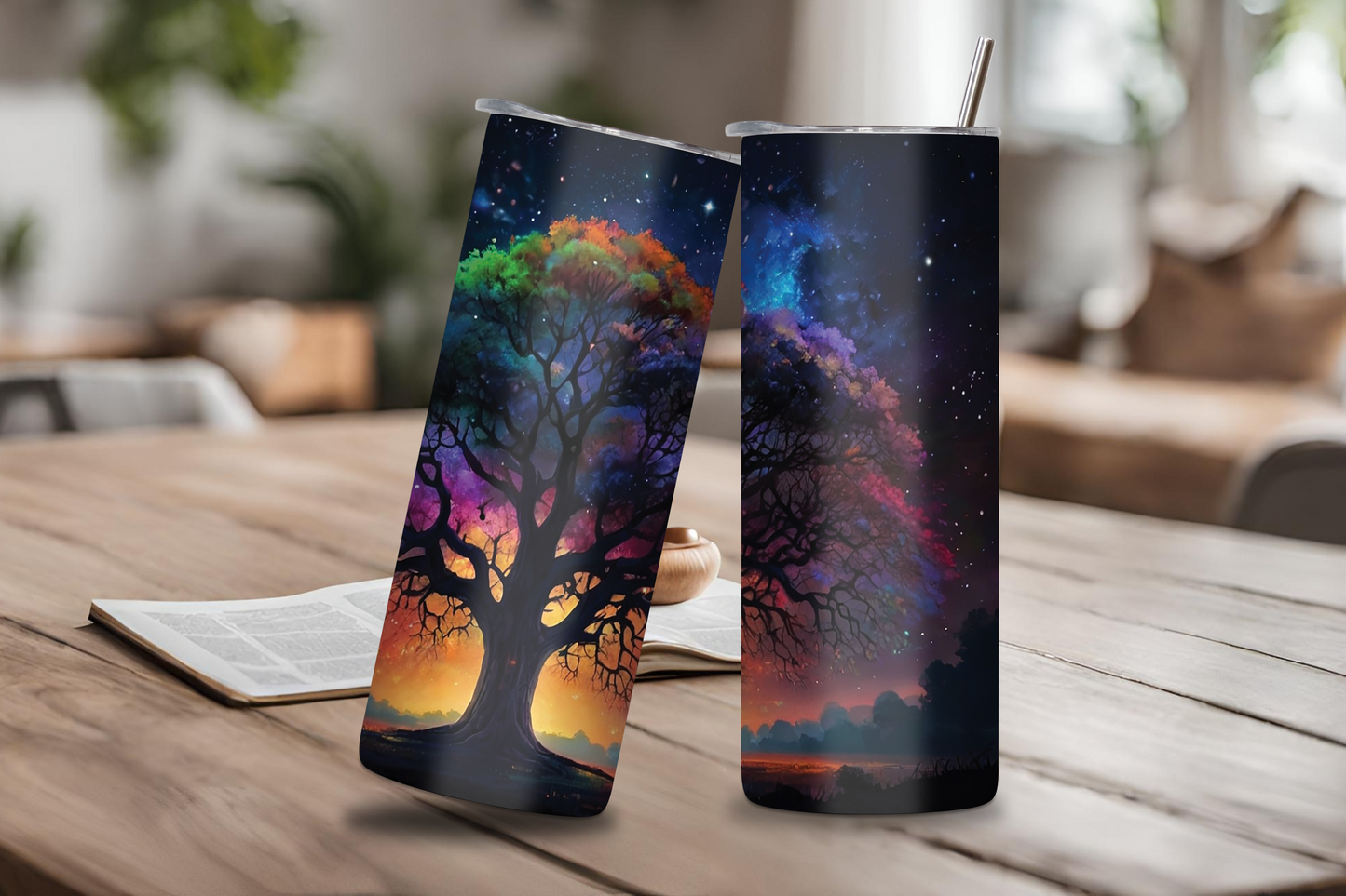 Cosmic Tree of Life Tumblers