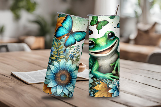 Personalized Whimsical Frog Tumbler, Frog Lover Gift, Hopper Leaper Ribberter, Travel Mug, Insulated Custom Tumbler, Coffee Cup, 20OZ 30OZ Tumbler