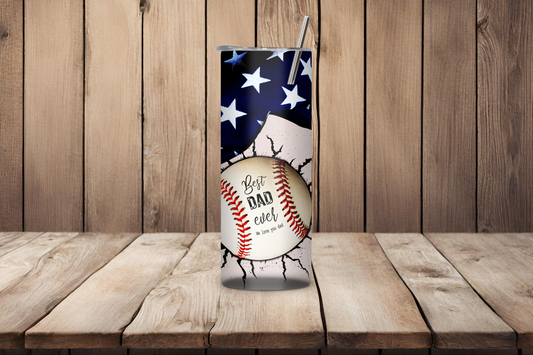 Baseball Dad Gift Travel Mug, Father's Day Gift Coffee Cup, Dad Gift, 20OZ Tumbler, 22OZ Tumbler, 30OZ Tumbler