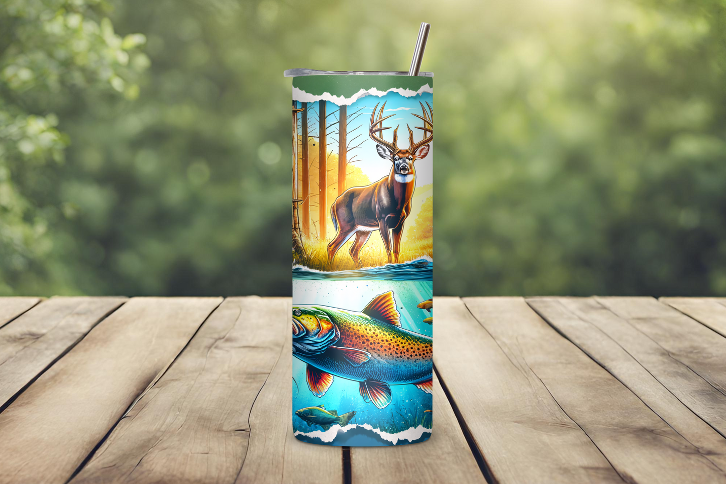 Personalized Insulated Stainless Steel Tumbler for Outdoors Deer Hunting Fishing Nature Lover Christmas Birthday Gift Outdoor Gear Camping 20OZ Tumbler, 22OZ Tumbler, 30OZ Tumbler