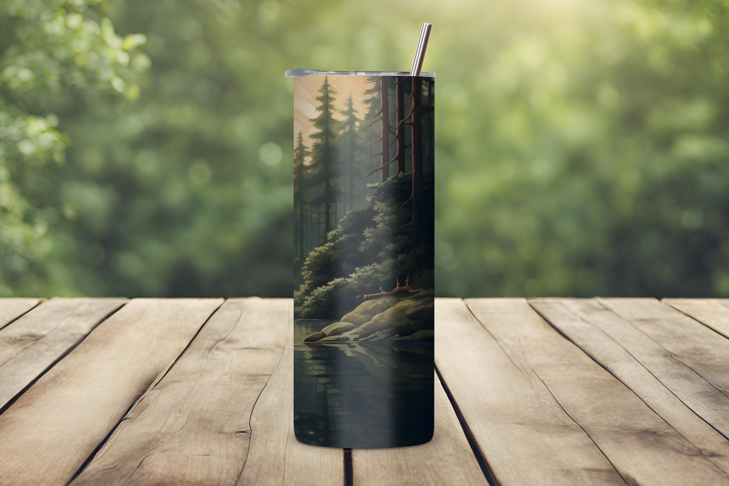 Natural Glory Buck Tumbler, Deer and Hunting Travel Cup, Sportsman Coffee Cup, 20OZ Tumbler, 22OZ Tumbler, 30OZ Tumbler