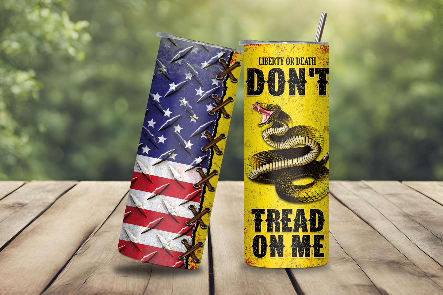 Patriotic Freedom Tumbler, Don't Tread on Me Tumbler, Flag Travel Mug, 20OZ Tumbler, 22OZ Tumbler, 30OZ Tumbler