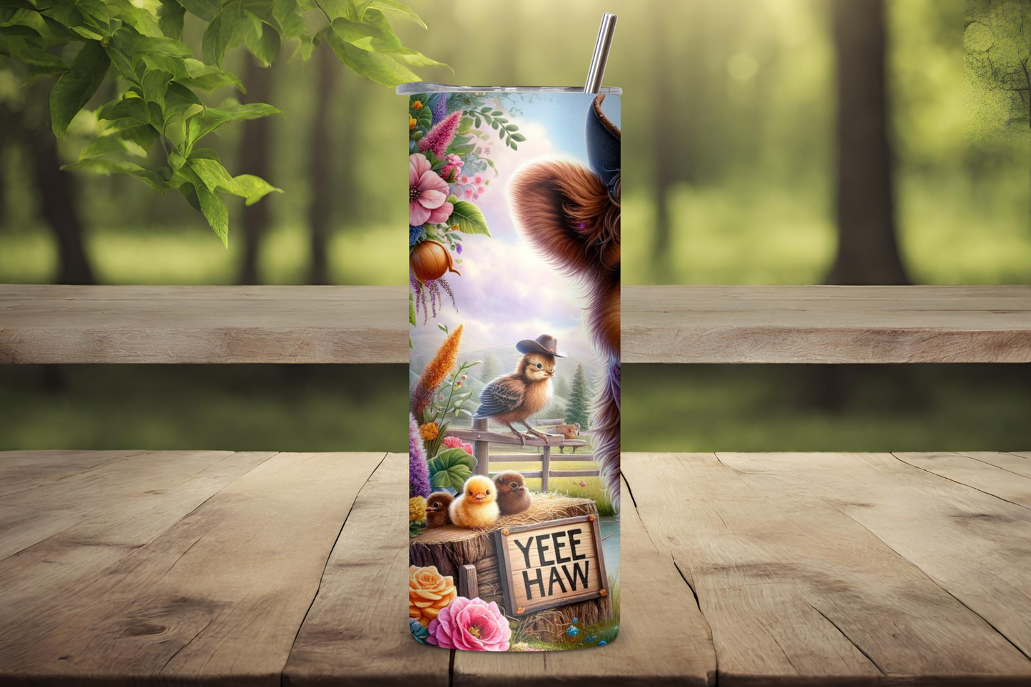 Highland Cow Tumbler, Cowgirl Coffee Cup, Cow Print Travel Mug, Gift for Her, Gift for Wife, 20OZ Tumbler, 22OZ Tumbler, 30OZ Tumbler