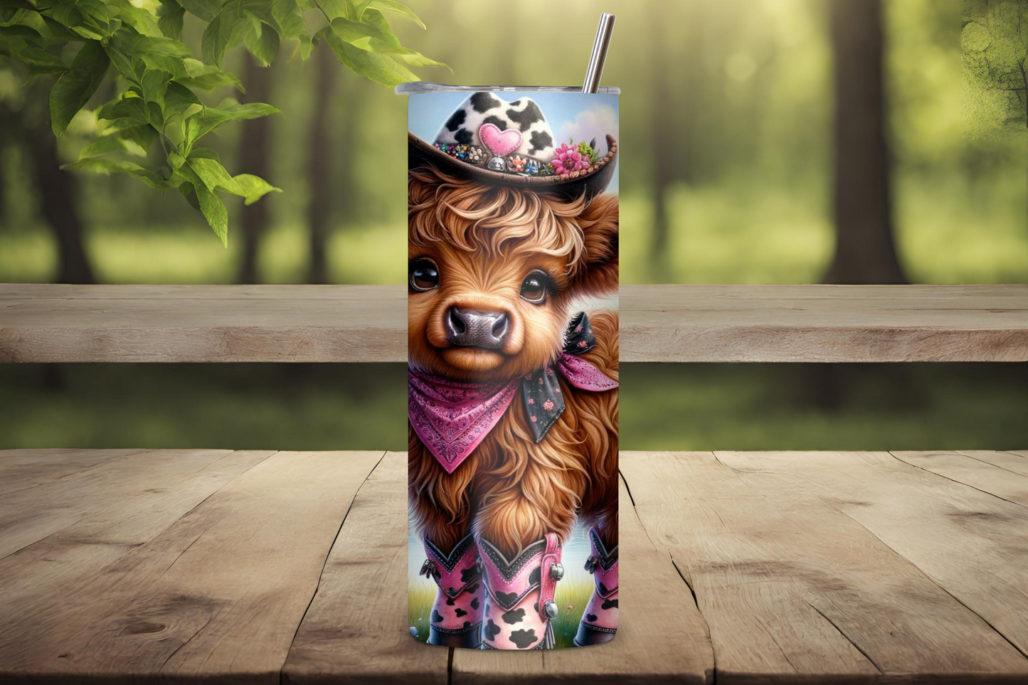 Highland Cow Tumbler, Cowgirl Coffee Cup, Cow Print Travel Mug, Gift for Her, Gift for Wife, 20OZ Tumbler, 22OZ Tumbler, 30OZ Tumbler