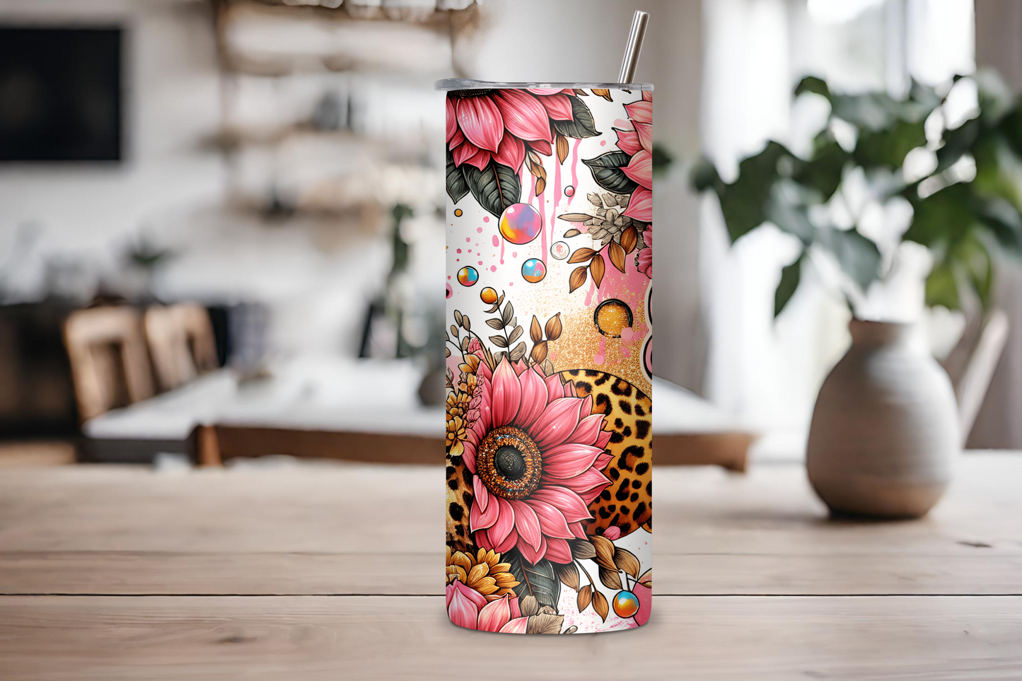 Chic Mama Floral Tumbler, Mother's Day Gift, Mom Gift, Garden Bloom Petals & Positivity Mama Tumbler 20OZ 30OZ Tumbler Insulated Tumblers