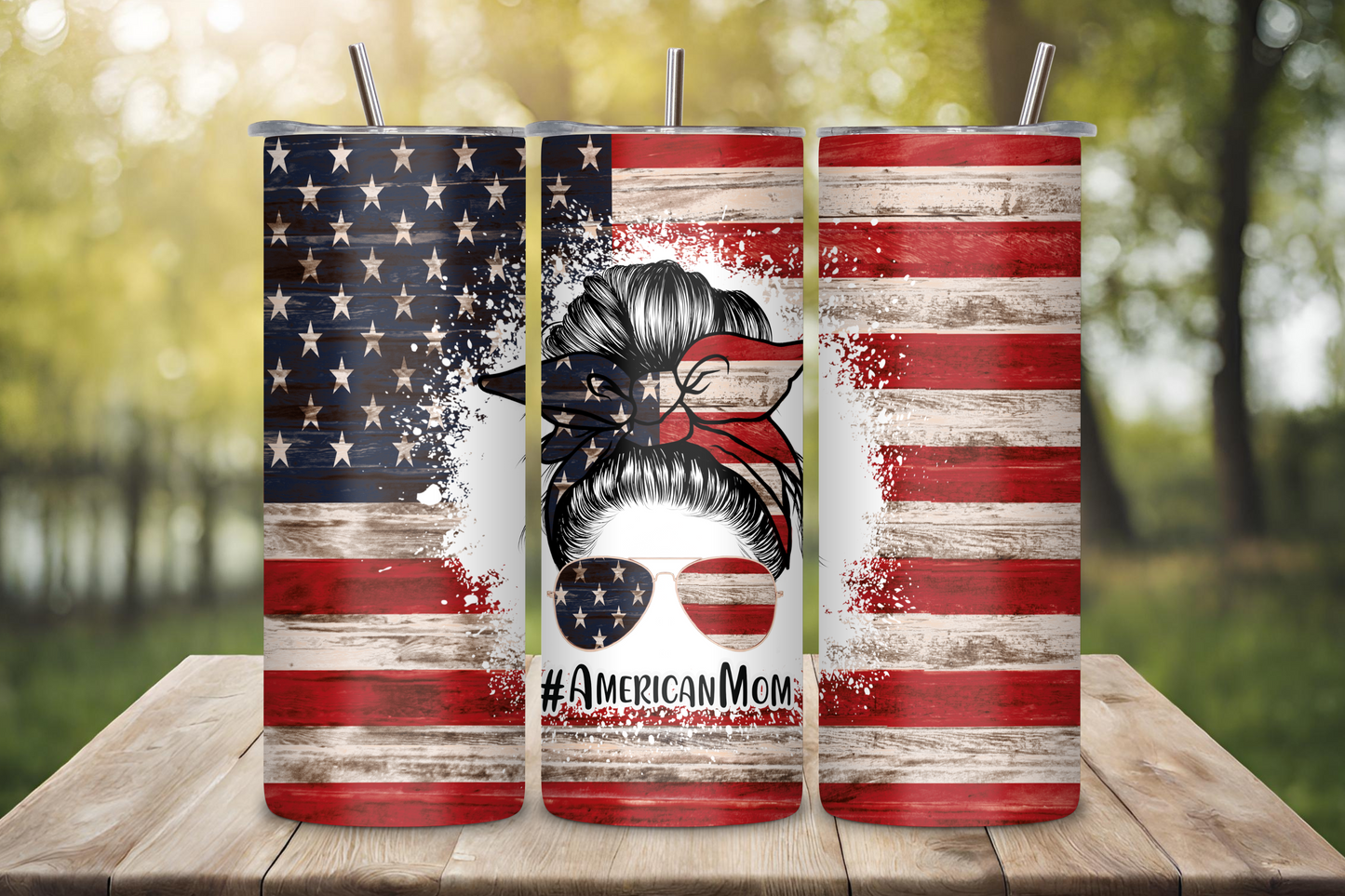 #AmericanMom Patriotic Tumbler, 4th of July Coffee Cup, Mom Cup, Travel Mug, 20OZ Tumbler, 22OZ Tumbler, 30OZ Tumbler