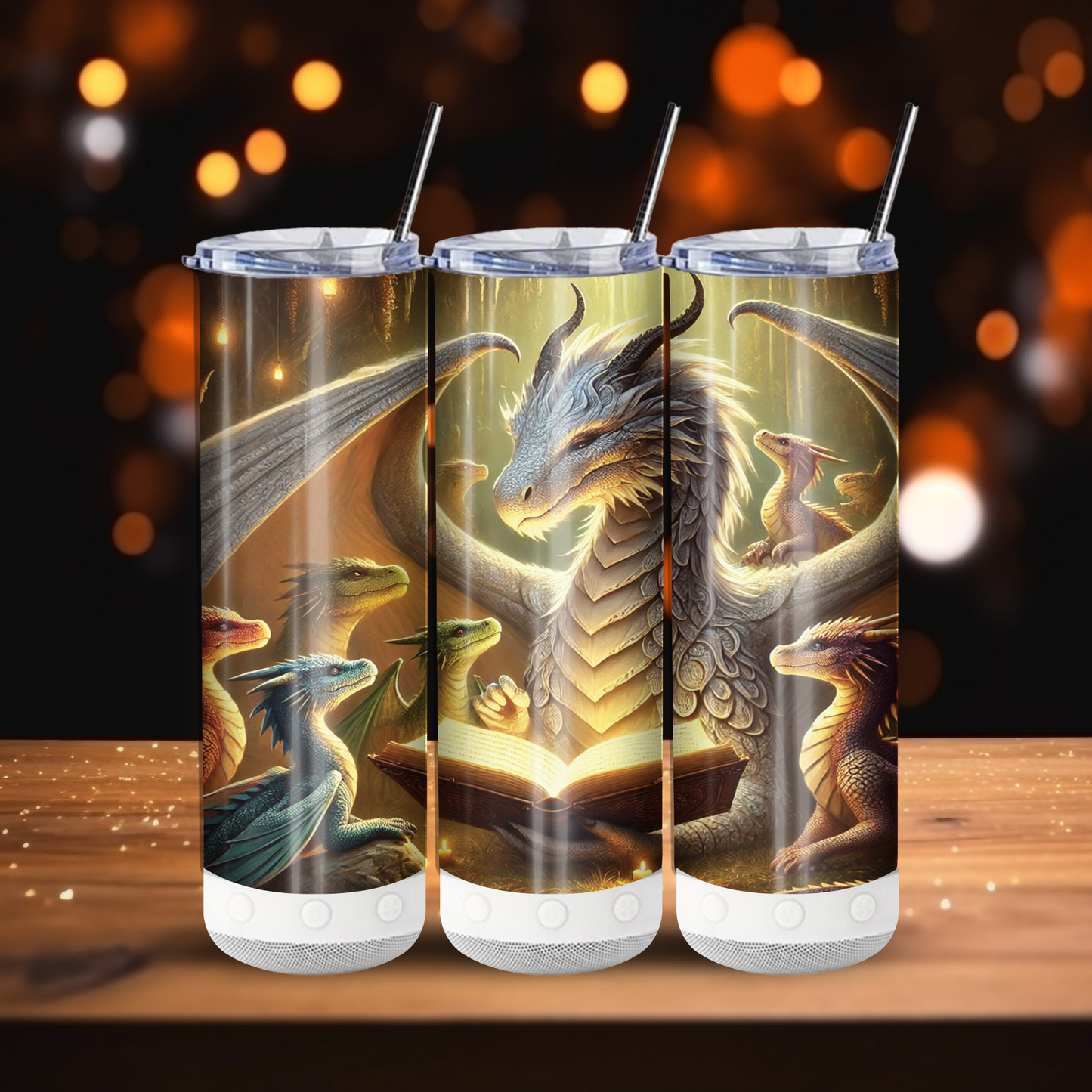 Elder Matron Dragon Tumbler, Wise Dragon Insulted Tumbler, Gift for Mom Grand Mother Mamaw, Mythical Book Dragon Travel Mug Coffee Cup 20OZ 30OZ