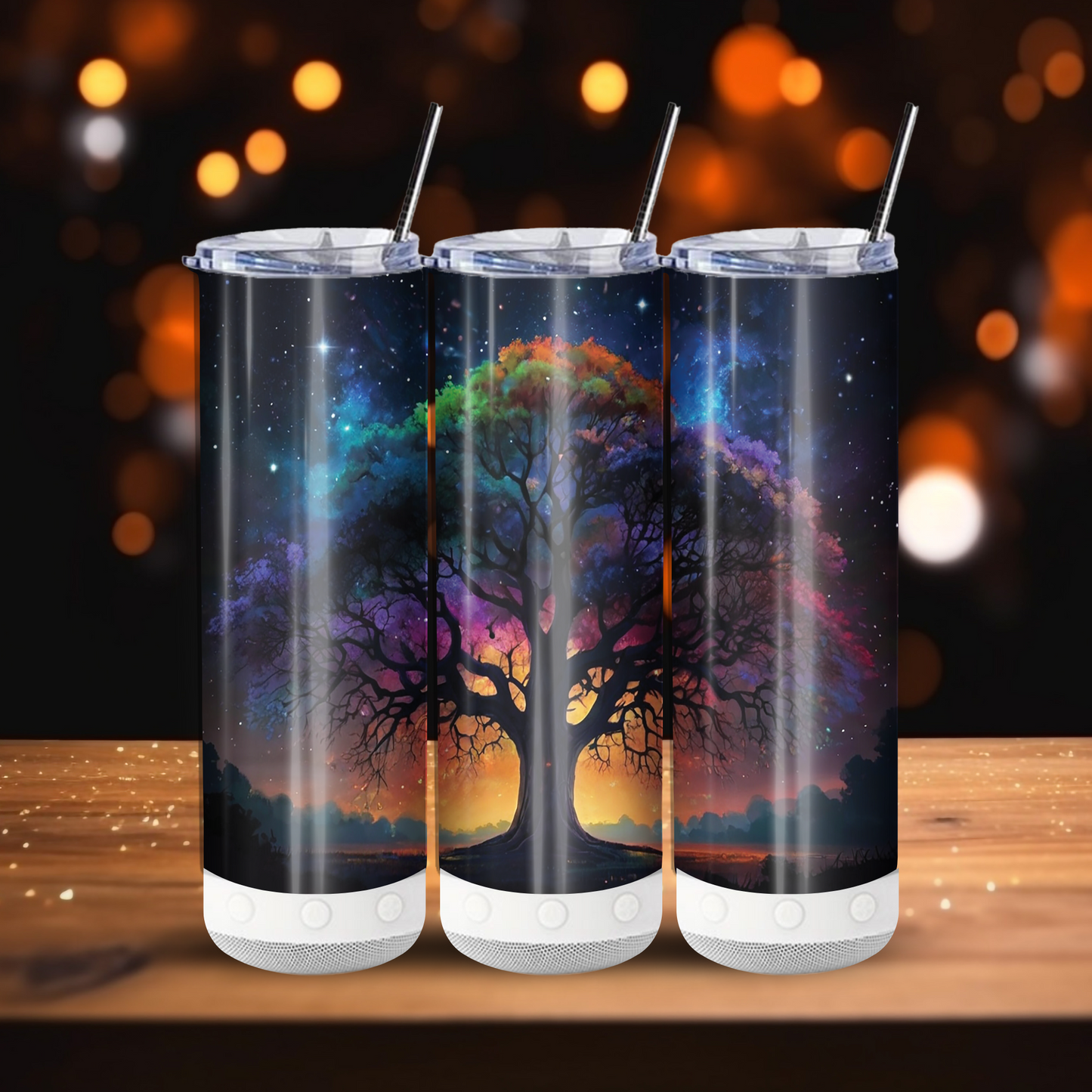 Cosmic Tree of Life Tumbler, Tree of Wisdom cup, World Tree Travel Mug, Sacred Eternal Tree Insulated Tumbler 20OZ 30OZ, Fantasy Gift