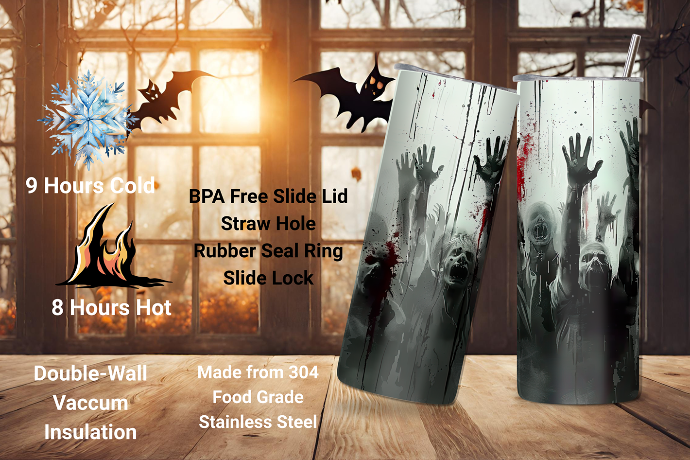 Zombie Outbreak Tumbler, Undead Apocalypse Tumbler, Horror Lover Gift, 20OZ Tumbler, 22OZ Tumbler, 30OZ Tumbler
