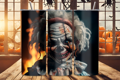 Nightmare Jester Tumbler, Creepy Scary Clown Tumbler, Halloween Travel Mug, 20OZ Tumbler, 22OZ Tumbler, 30OZ Tumbler