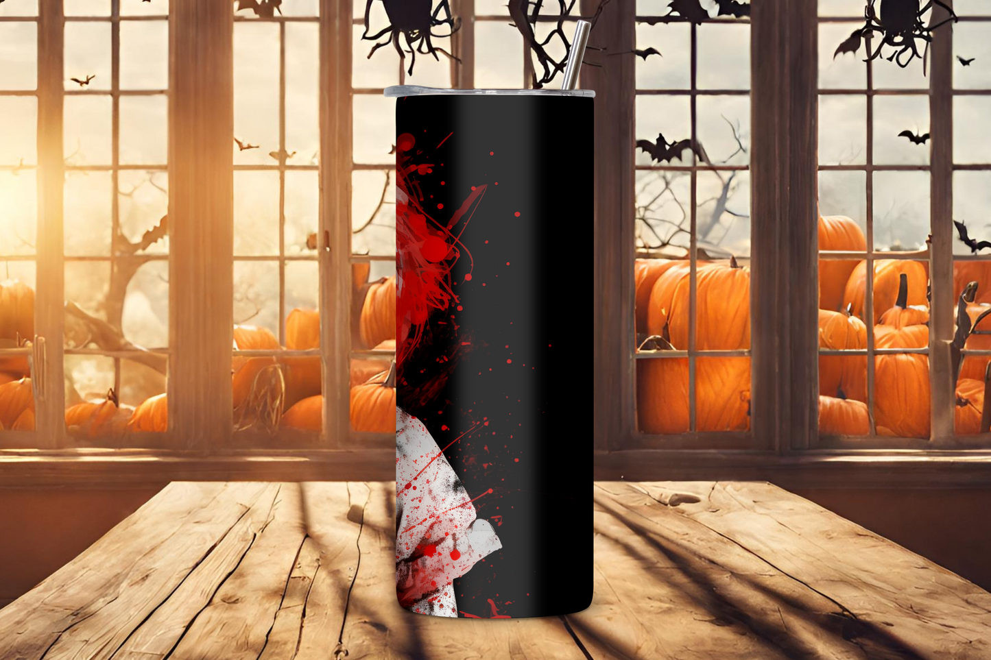 Eerie Doll Tumbler, Horror Lover Gift Cup, Halloween Doll Coffee Cup, Travel Mug, 20OZ Tumbler, 22OZ Tumbler, 30OZ Tumbler