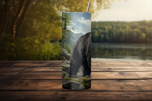 Wilderness Bear Tumbler, Nature Lover Gift, Natural Forest Coffee Cup, 20OZ Tumbler, 22OZ Tumbler, 30OZ Tumbler
