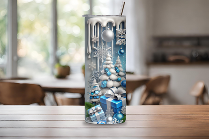Drip Snowman Holiday Tumbler, Christmas Snowman Tumbler, Festival Cute Snowman Tumbler, 20OZ Tumbler, 22OZ Tumbler, 30 Tumbler