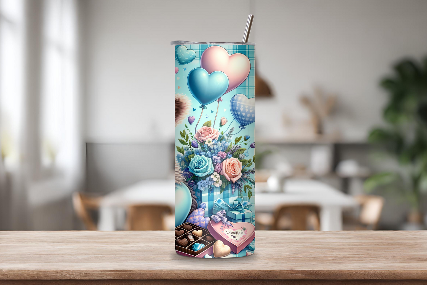 Personalized Valentine Highland Cow Tumbler, Custom Cow Mug, Calf Gift Insulated Tumbler 20OZ 30OZ Tumlber